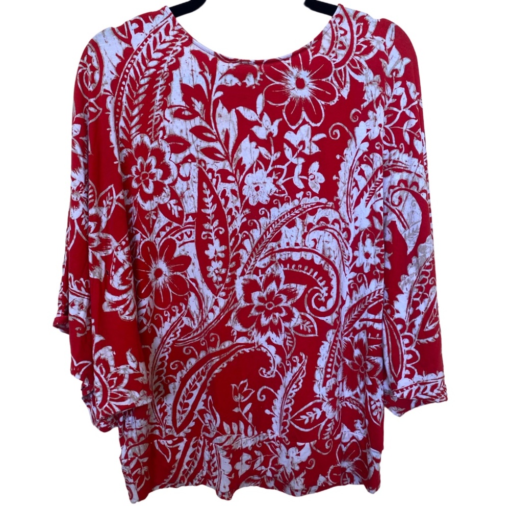 Chico's Short Sleeve Shirt with Dolman Sleeves